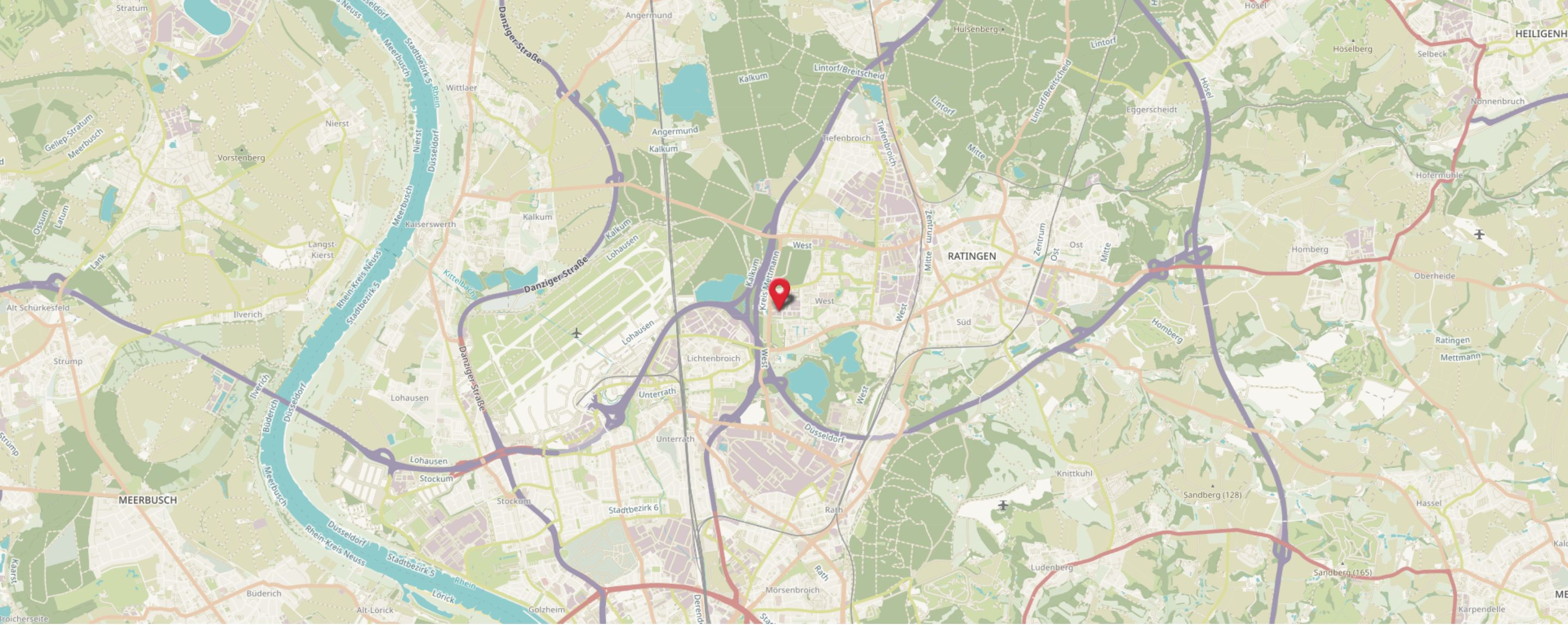 Karte: Standort der CBS Neospace GmbH, Gothaer Str. 15, 40880 Ratingen
